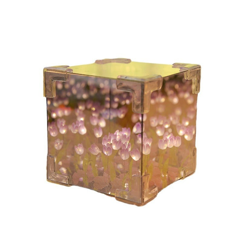 Creative Tulip Flower Sea Cube Three-Dimensional