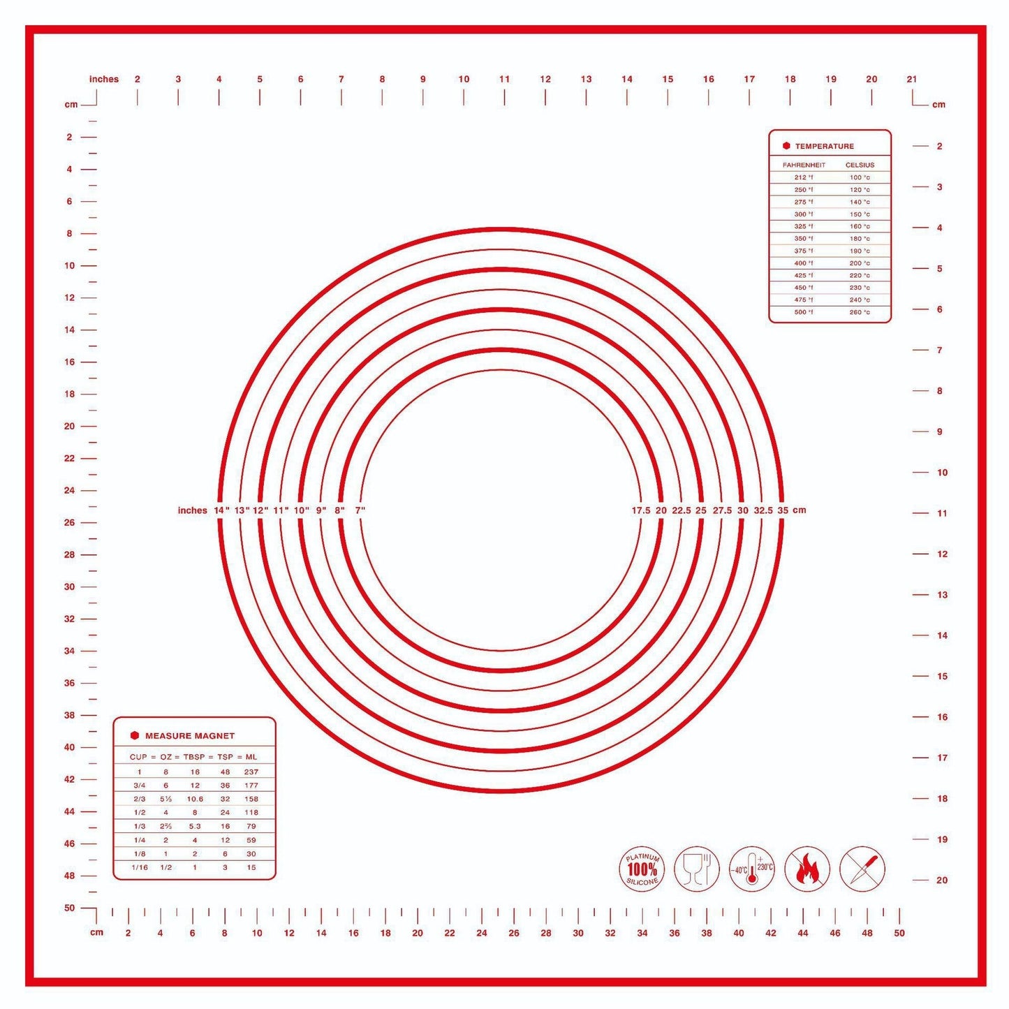 Silicone Baking Mat Kneading Pad Dough Mat