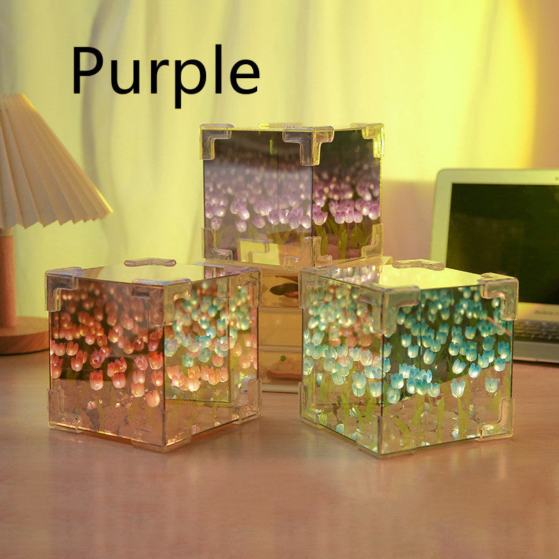 Creative Tulip Flower Sea Cube Three-Dimensional