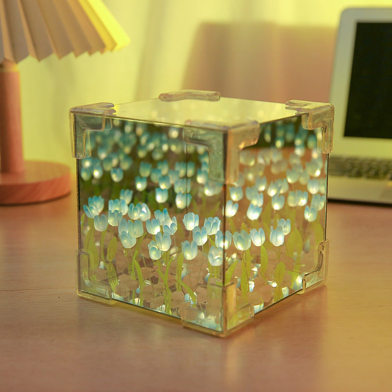Creative Tulip Flower Sea Cube Three-Dimensional