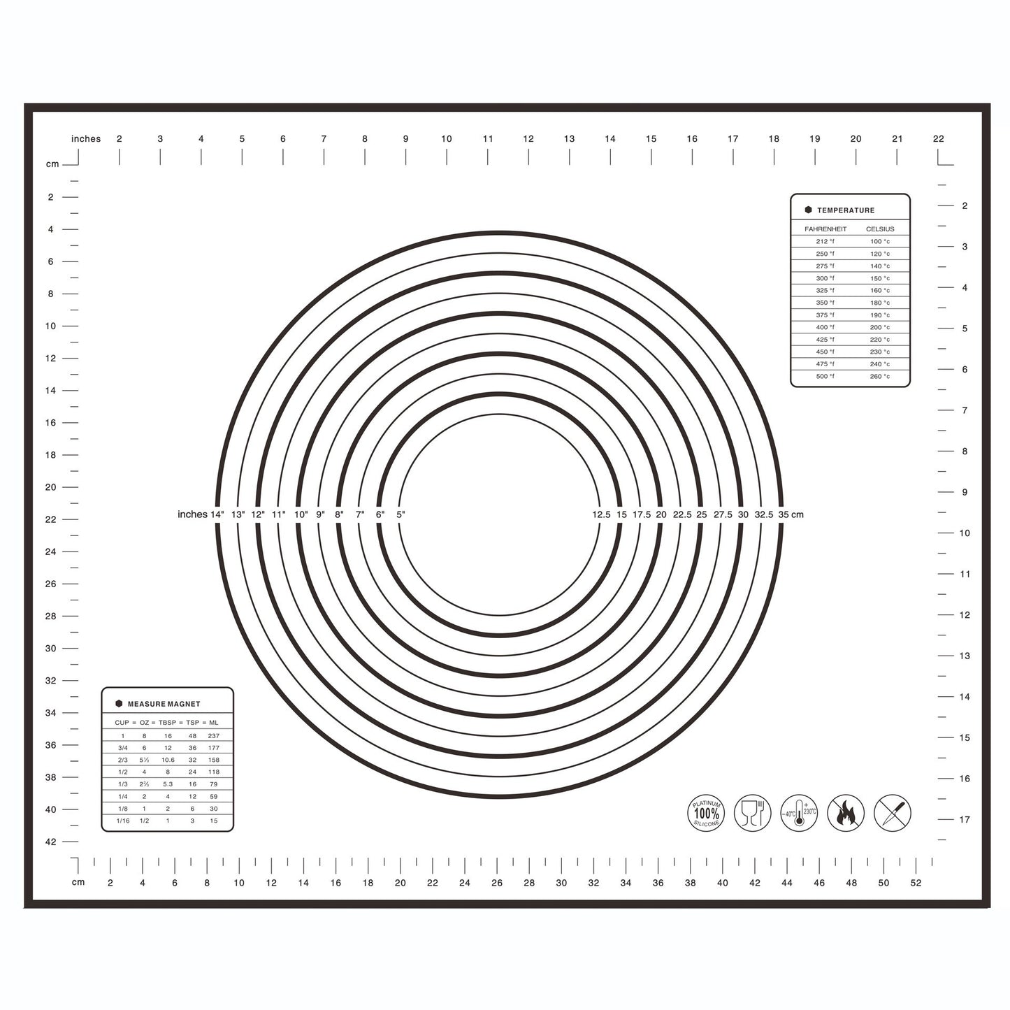 Silicone Baking Mat Kneading Pad Dough Mat
