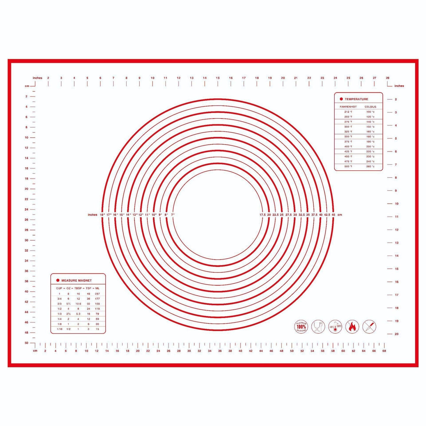 Silicone Baking Mat Kneading Pad Dough Mat