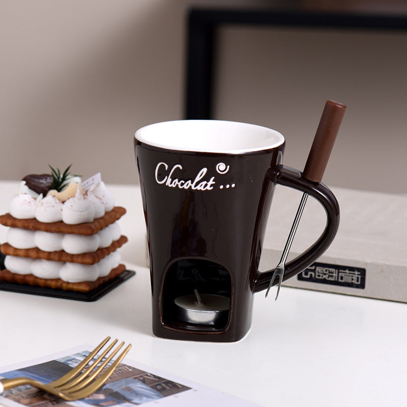Mini Fondue Mug Set – Chocolate, Cheese & Butter Warmer