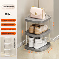 Stylish Multi-Layer Plastic Shoe Organizer - Space-Saving Storage Solution for Your Bedroom