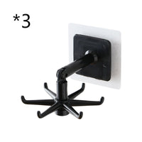 Kitchen Rotary Hook Wall Mounted Rack For Tool Aluminum Storage Hanger