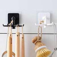 Kitchen Rotary Hook Wall Mounted Rack For Tool Aluminum Storage Hanger