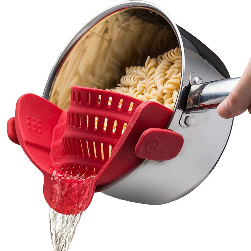 Universal Clip on Strainer Adjustable Silicone Strain Pot