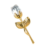 Mini Crystal Artificial Flower Crystal Rose with Metal Branch