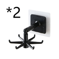 Kitchen Rotary Hook Wall Mounted Rack For Tool Aluminum Storage Hanger