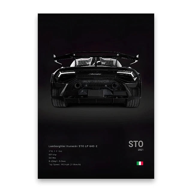 Famous Cars M5 918 GT3 Canvas Wall Art Print Poster